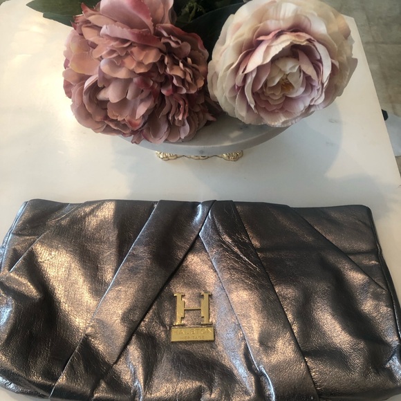 Halston Heritage Leather Clutch Bag - Picture 2 of 7